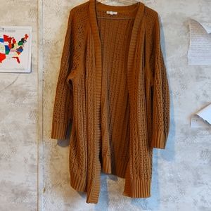 Maurices yellow/tan cardigan
